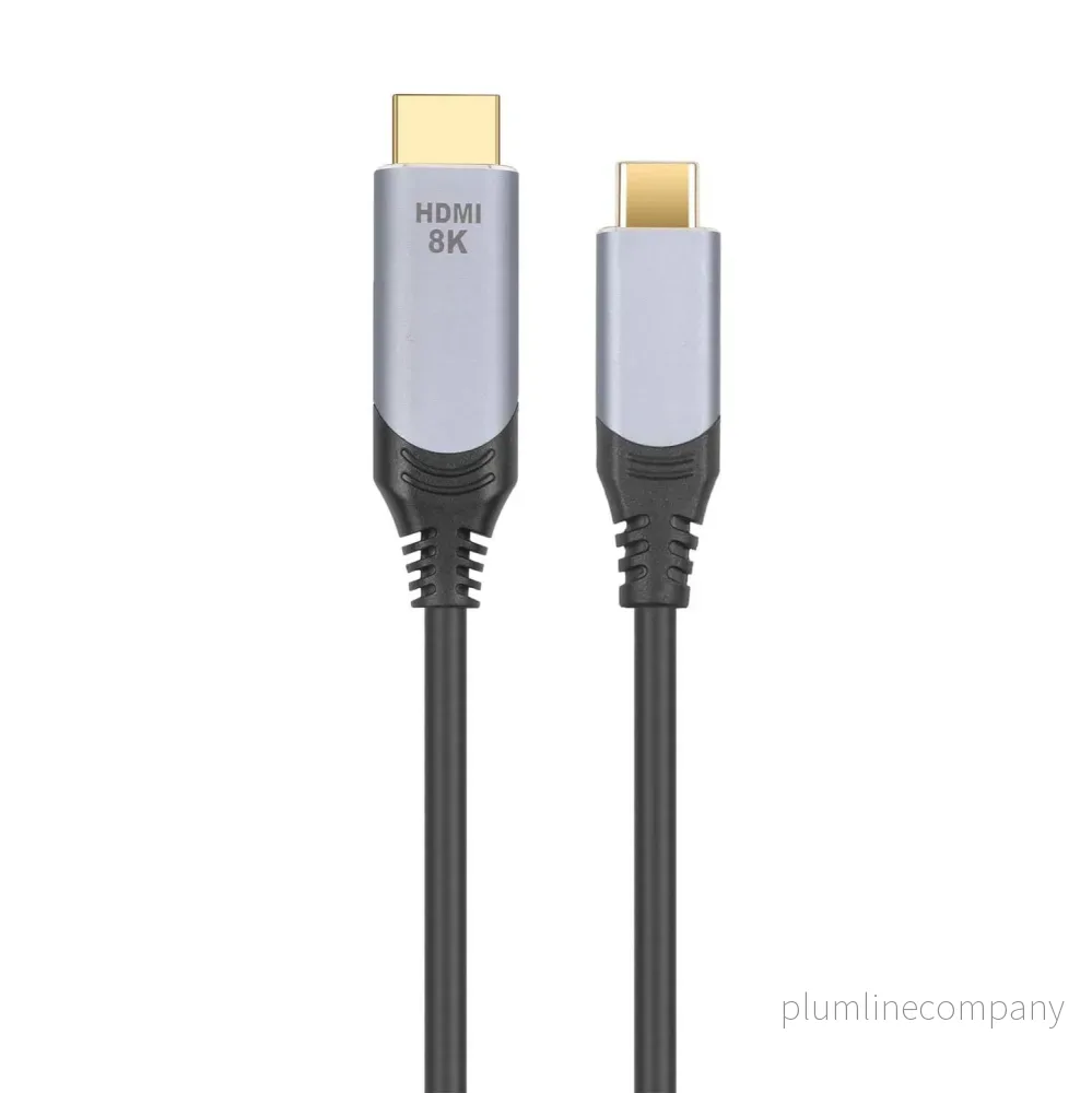 NÖRDIC 3m kabel USB-C till HDMI 2.1 8K30Hz 4K120Hz 48Gbps HDR Kompatibel med Thunderbolt 3 och 4