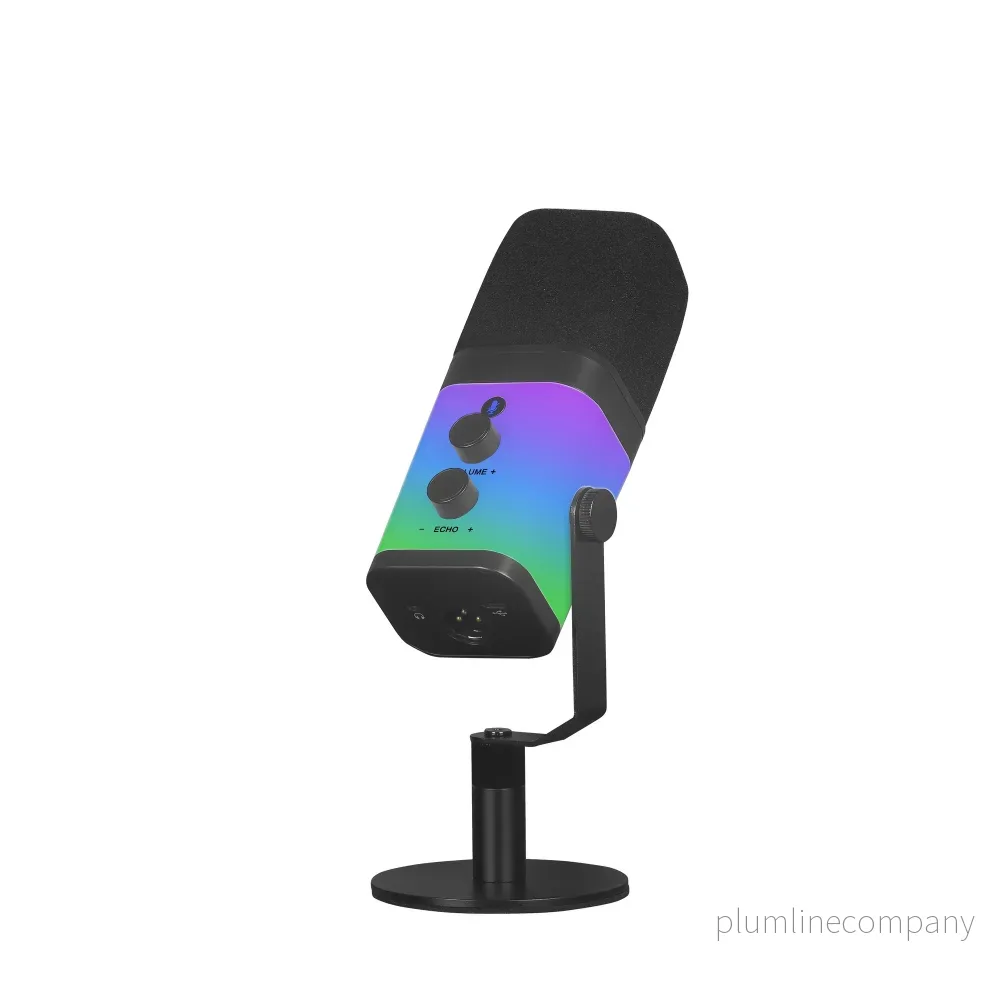 NÖRDIC Professionell RGB-dynamisk mikrofon USB-C, XLR, 3,5mm NÖRDIC Professionell RGB-dynamisk mikrofon USB-C, XLR, 3,5mm