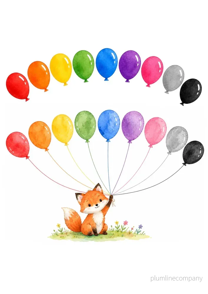 Träna färger med ballonger Träna färger med ballonger