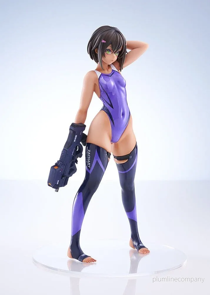Arms Note PVC-figur 1/7 Buchou-chan från Simklubben i lila baddräkt, 22 cm Arms Note PVC-figur 1/7 Buchou-chan från Simklubben i lila baddräkt, 22 cm