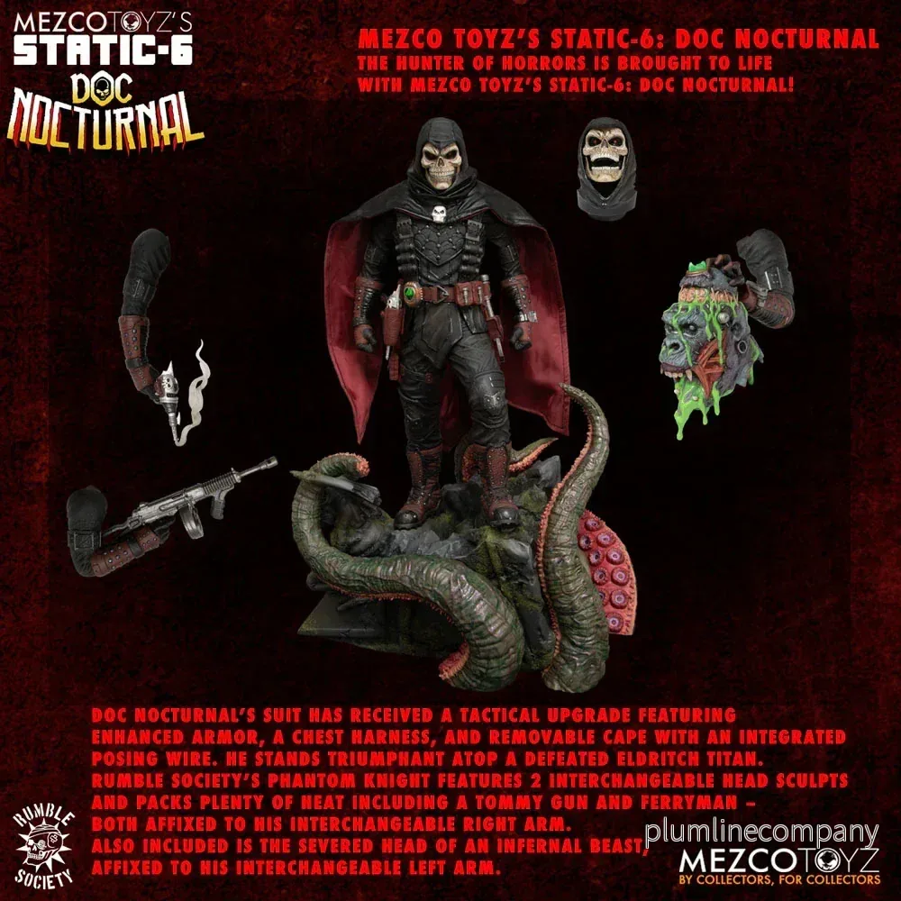 Original Character Static-6 PVC Statue 1/6 Rumble Society - Doc Nocturnal 38 cm - Bild 3
