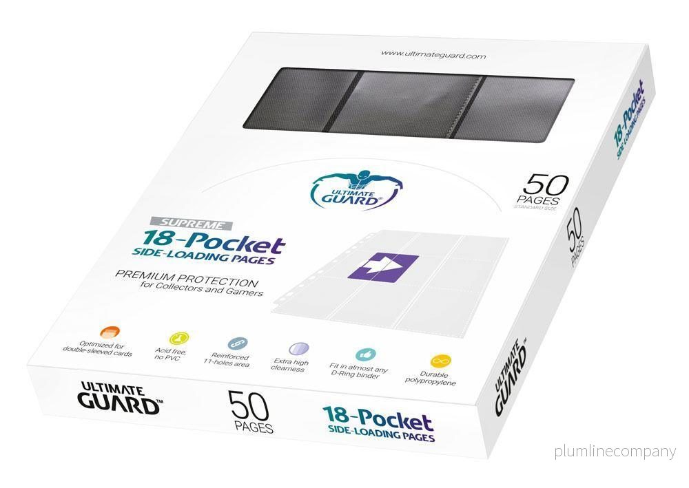 Ultimate Guard 18-Pocket Sidor Side-Loading (50) - Svart