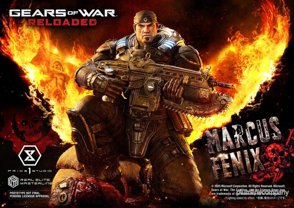 Gears of War: Reloaded Real Elite Masterline Series-staty 1/3 Marcus Fenix Ultimate Version 97 cm - Bild 2