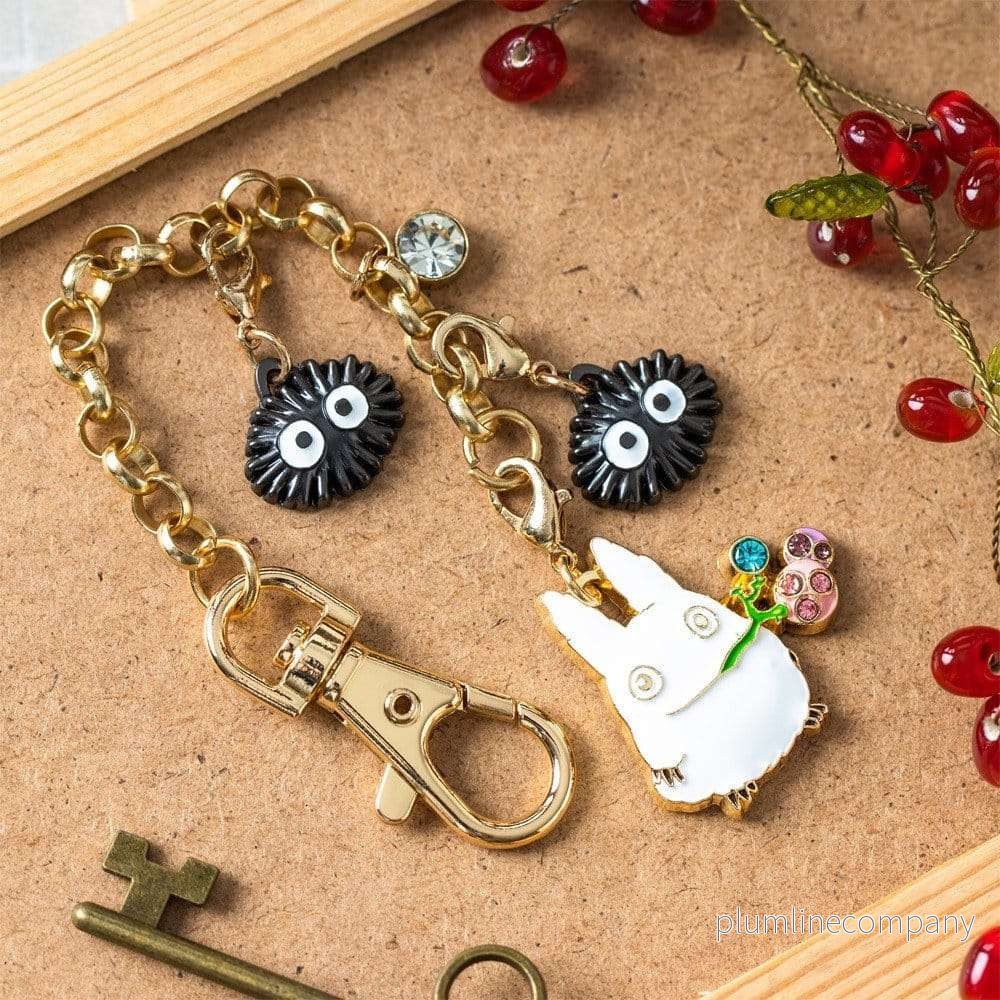 My Neighbor Totoro Charm Chain-nyckelring – Small Totoro & Fruits My Neighbor Totoro Charm Chain-nyckelring – Small Totoro & Fruits