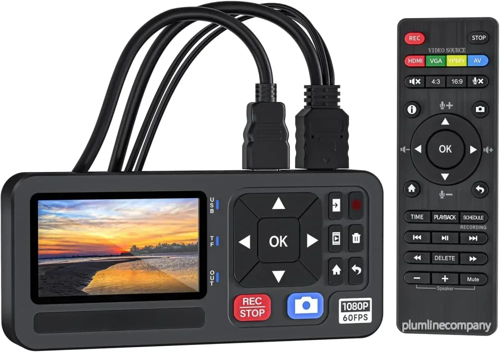 Video till Digital Omvandlare 4K HDMI/CVBS/VGA/YPBPR Input Video-inspelare från VCR, DVD, VHS, Hi8, videokameror 4K inspelning 1080P 60FPS, 3″ skärm Video till Digital Omvandlare 4K HDMI/CVBS/VGA/YPBPR Input Video-inspelare från VCR, DVD, VHS, Hi8, videokameror 4K inspelning 1080P 60FPS, 3″ skärm
