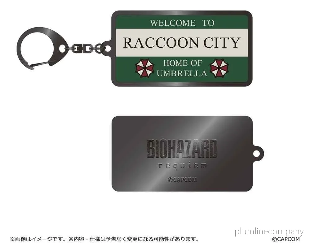 Resident Evil Requiem Metallnyckelring med Raccoon City Välkomstskylt - Bild 2