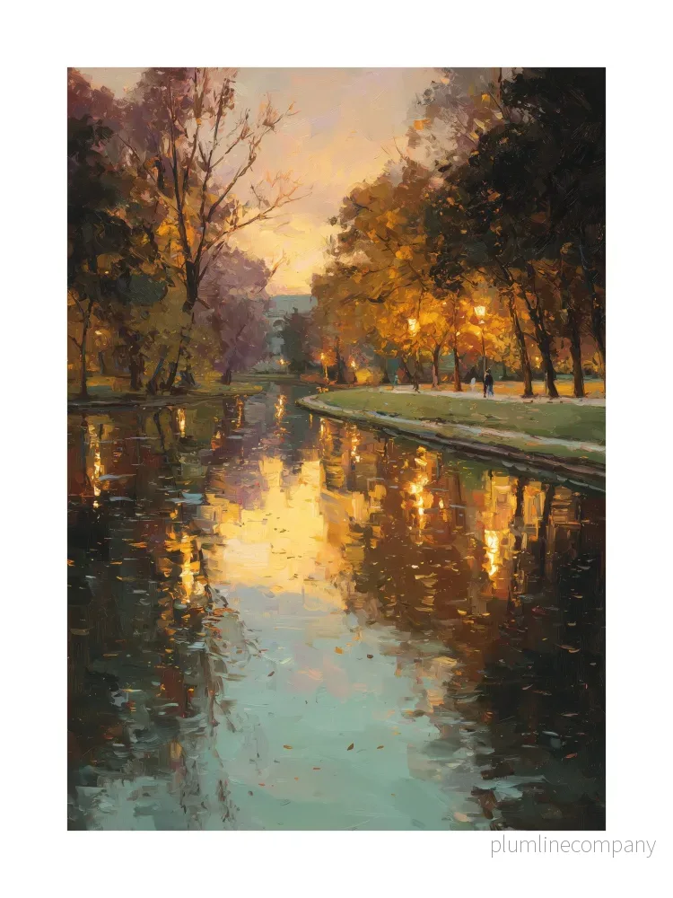 Golden Hour Park Poster