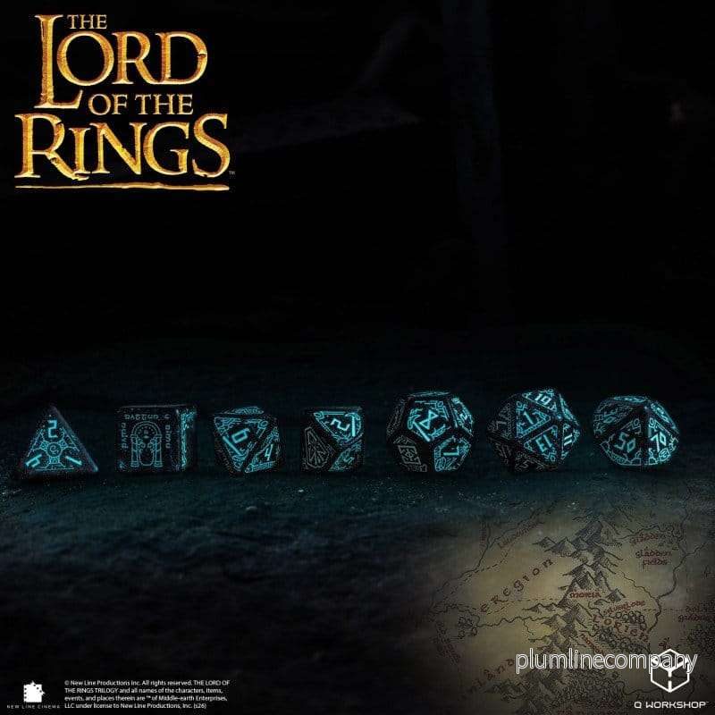The Lord of the Rings tärningsset med 7 tärningar Moria – Glow in the Dark - Bild 2