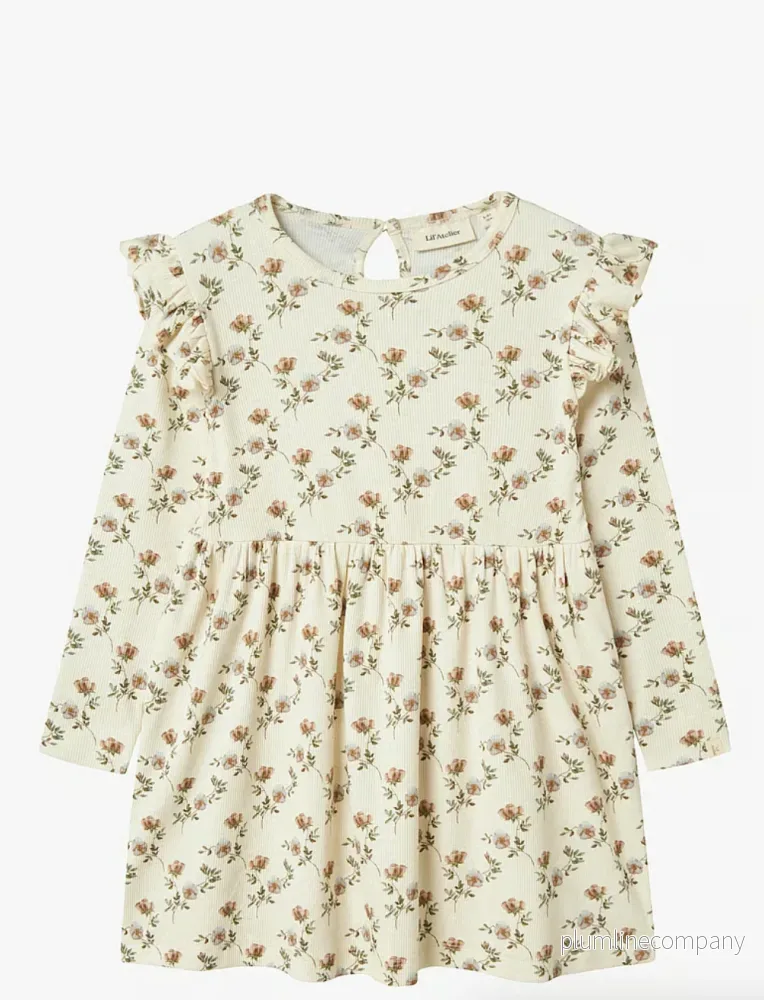 SISTA CHANSEN- NMFGAVO ENO LS DRESS LIL – Turtledove/Flower SISTA CHANSEN- NMFGAVO ENO LS DRESS LIL – Turtledove/Flower