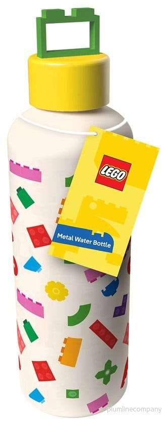 Lego vattenflaska i metall med formgjort lock Lego vattenflaska i metall med formgjort lock