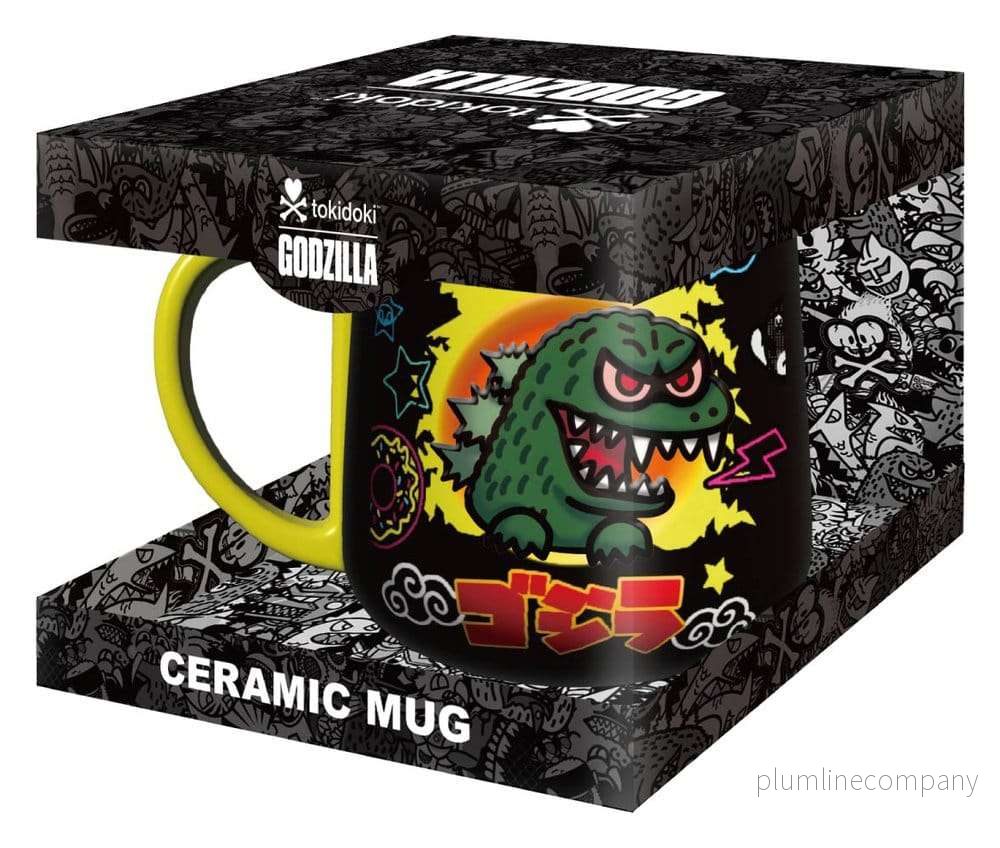 Tokidoki x Godzilla mugg med 2D-relief och figurmotiv - Bild 2