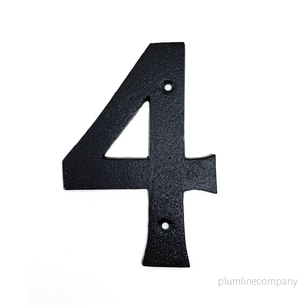 Fasadsiffra 4 i gjutjärn 16 cm