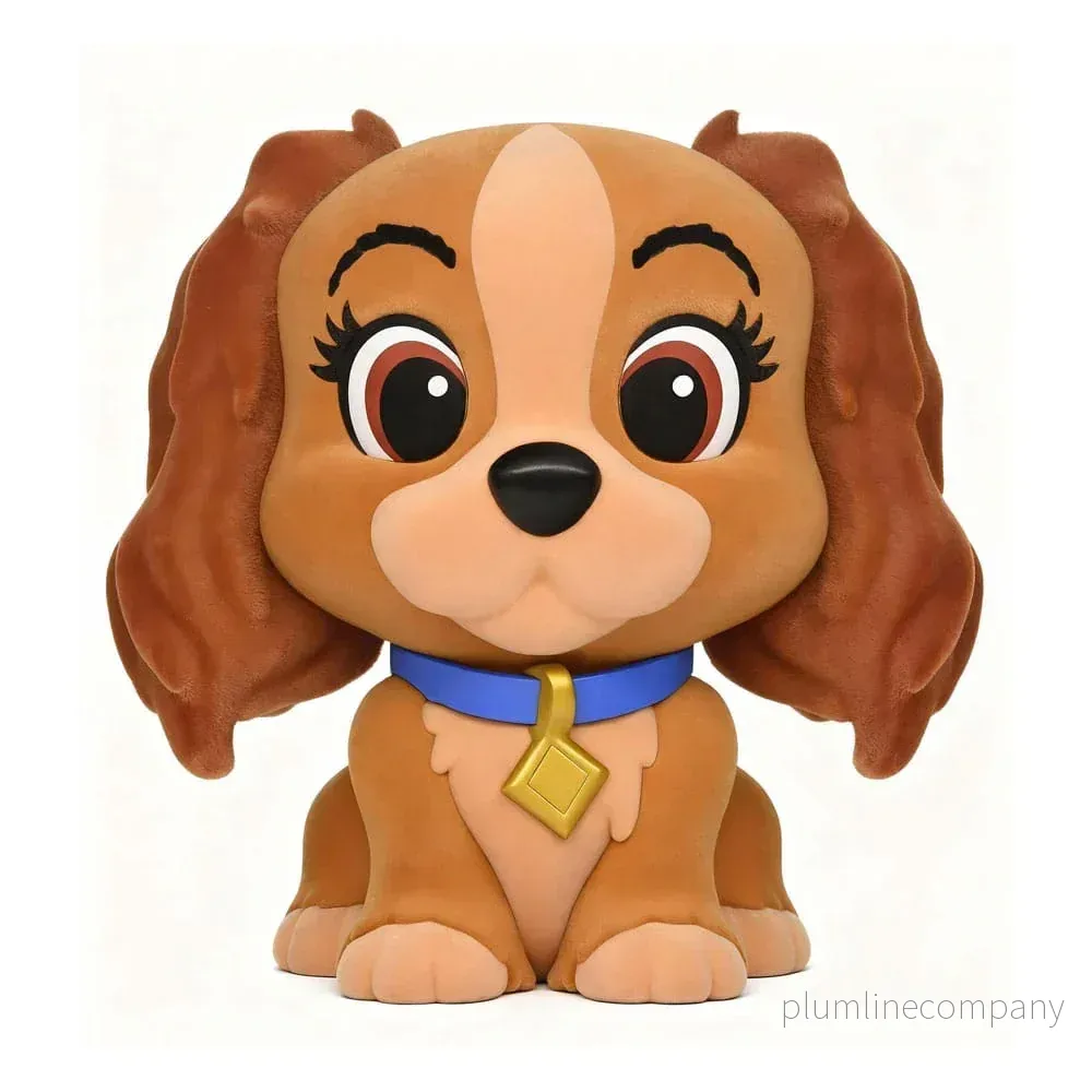 Lady and the Tramp Figural Bank Lady (med special Flocking) 20 cm