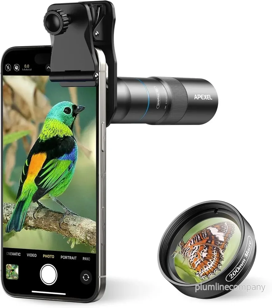 APEXEL 10X Tele-Macro Pro Dual Lens 2-i-1, portabelt telefoto- och makroobjektiv med clip-fäste för smartphones APEXEL 10X Tele-Macro Pro Dual Lens 2-i-1, portabelt telefoto- och makroobjektiv med clip-fäste för smartphones