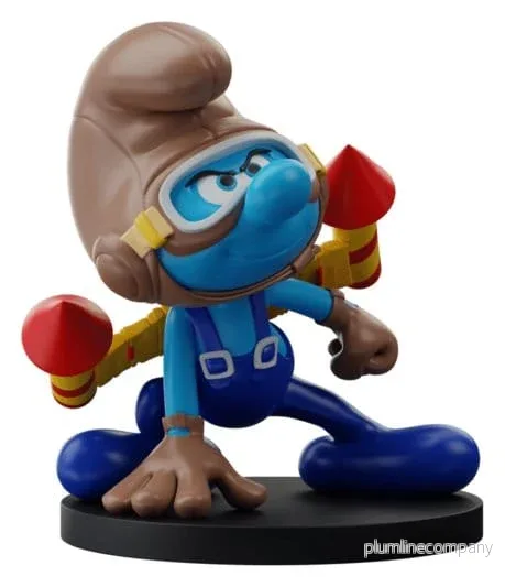 Smurfarna Figur Ryggsäcks-Smurfen 10 cm i Resin - Bild 2