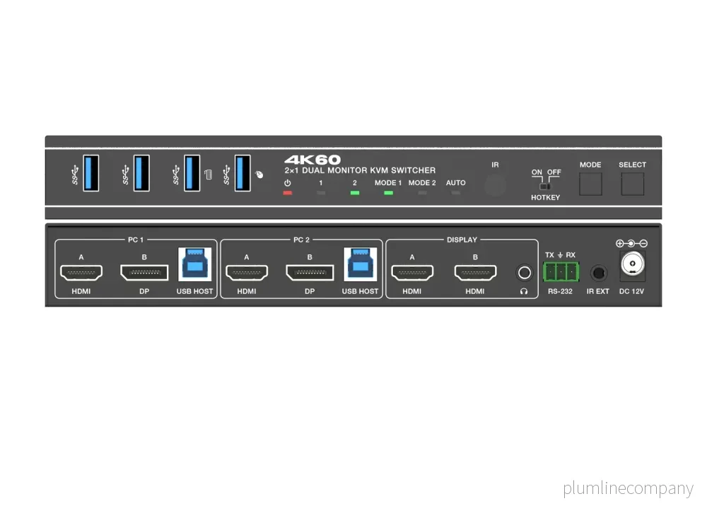 NÖRDIC KVM Switch 2 PC med HDMI/DP till 2 HDMI Monitorer NÖRDIC KVM Switch 2 PC med HDMI/DP till 2 HDMI Monitorer