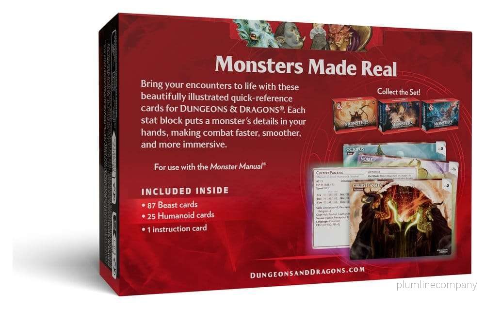 Dungeons & Dragons Rollspelsreferenskort: Monster (Djur och NPC) – Engelska Versionen - Bild 2