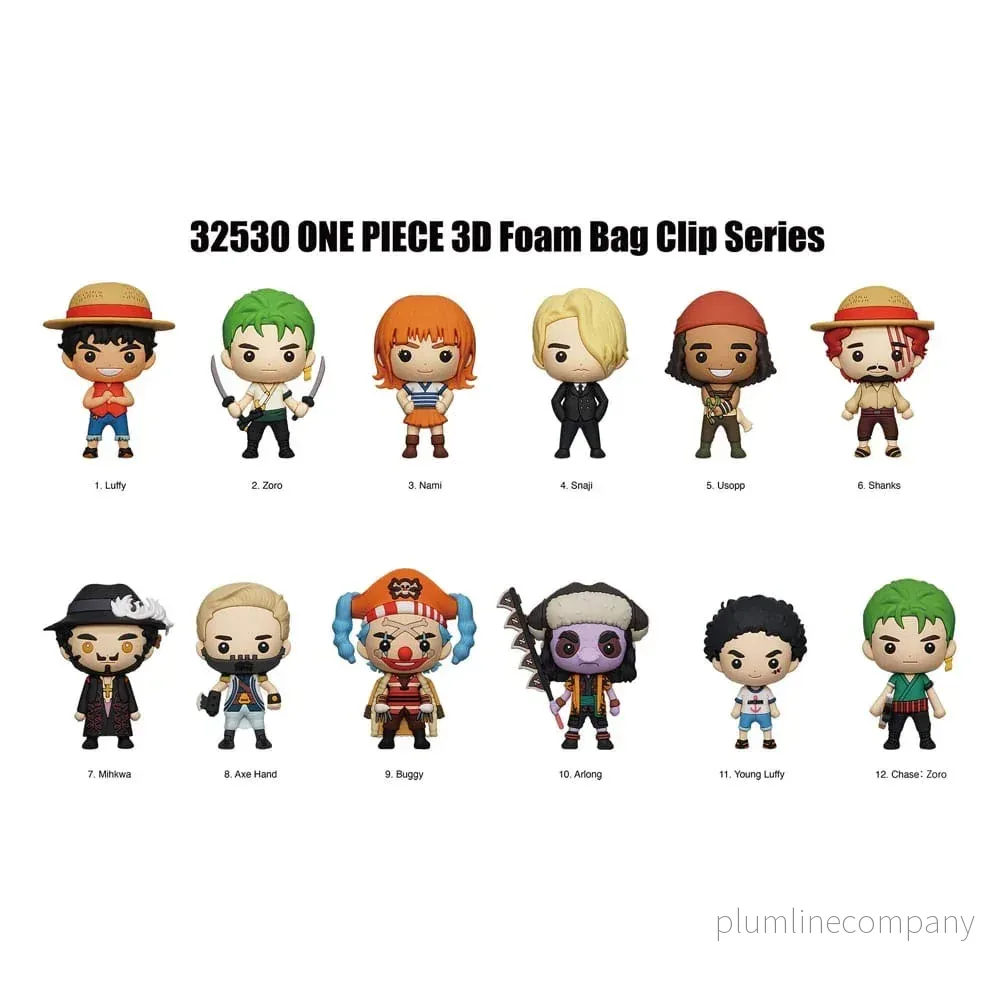 One Piece 3D PVC Bag Clips – Netflix Series 1 Display (24) One Piece 3D PVC Bag Clips – Netflix Series 1 Display (24)
