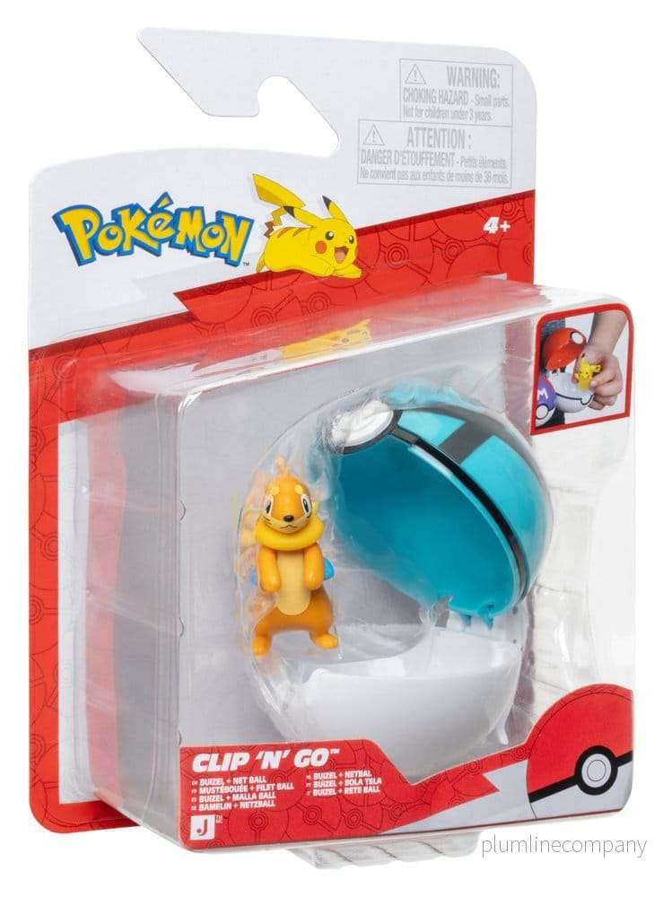 Pokémon Clip 'n' Go Action Figure Buizel & Net Ball - Bild 3