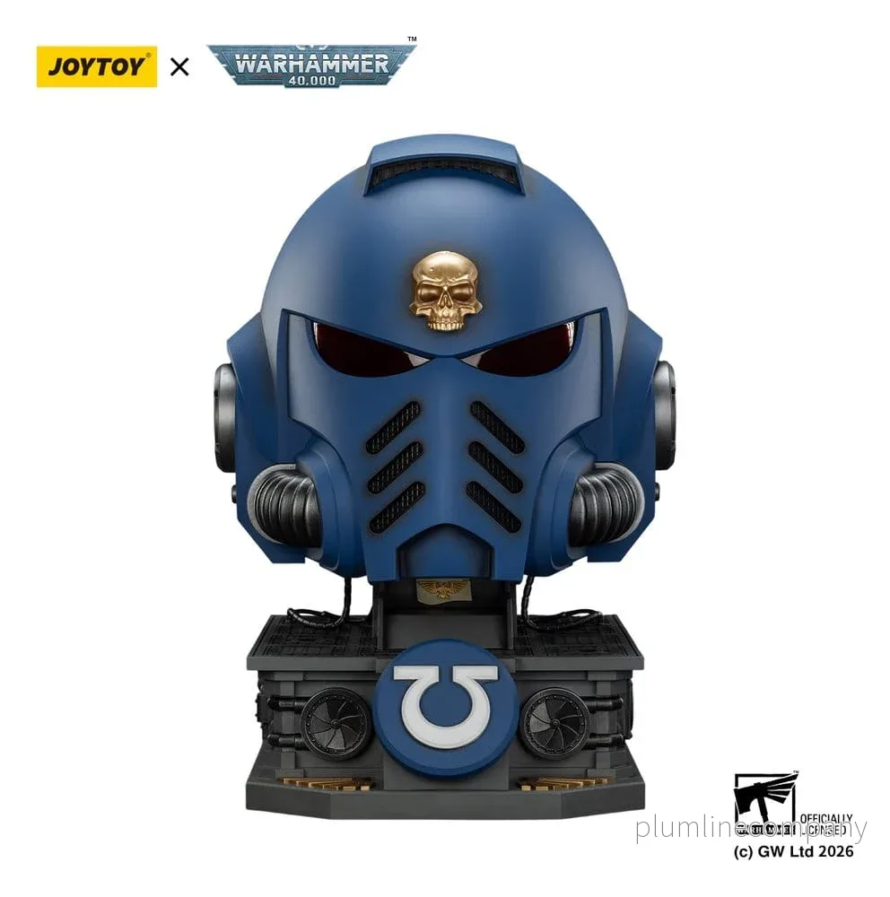 Warhammer 40,000 Kapten MkX Hjälm & Displayställ Ultramarines 44 cm Warhammer 40,000 Kapten MkX Hjälm & Displayställ Ultramarines 44 cm