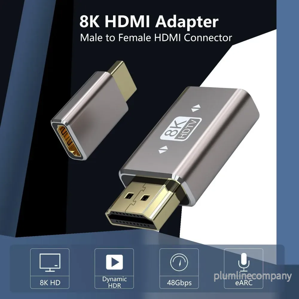 NÖRDIC HDMI adapter hane till hona 8K60Hz 4K120Hz Dynamisk HDR 48Gbps eARC - Bild 2