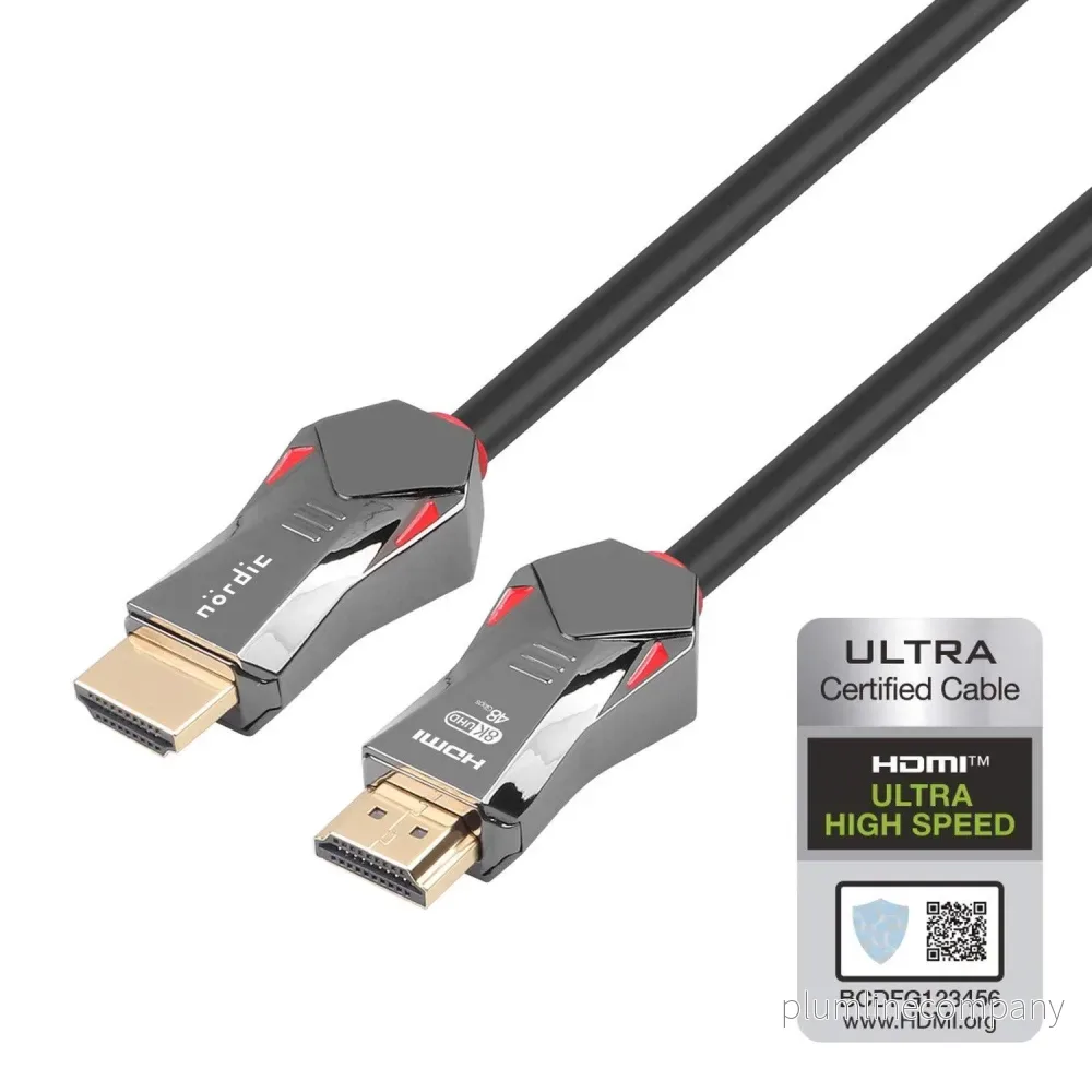 NÖRDIC CERTIFIED CABLES 5m Ultra High Speed HDMI 2.1 8K 60Hz 4K 120Hz 48Gbps Dynamic HDR eARC VRR guldpläterade kontakter NÖRDIC CERTIFIED CABLES 5m Ultra High Speed HDMI 2.1 8K 60Hz 4K 120Hz 48Gbps Dynamic HDR eARC VRR guldpläterade kontakter