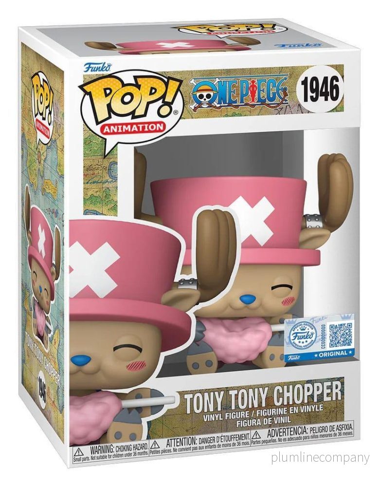 One Piece POP! Animation Figur Tony Tony Chopper med Sockerbomull Exklusiv 9 cm - Bild 3