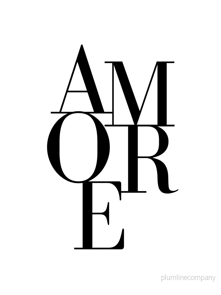 Amore Typography Poster