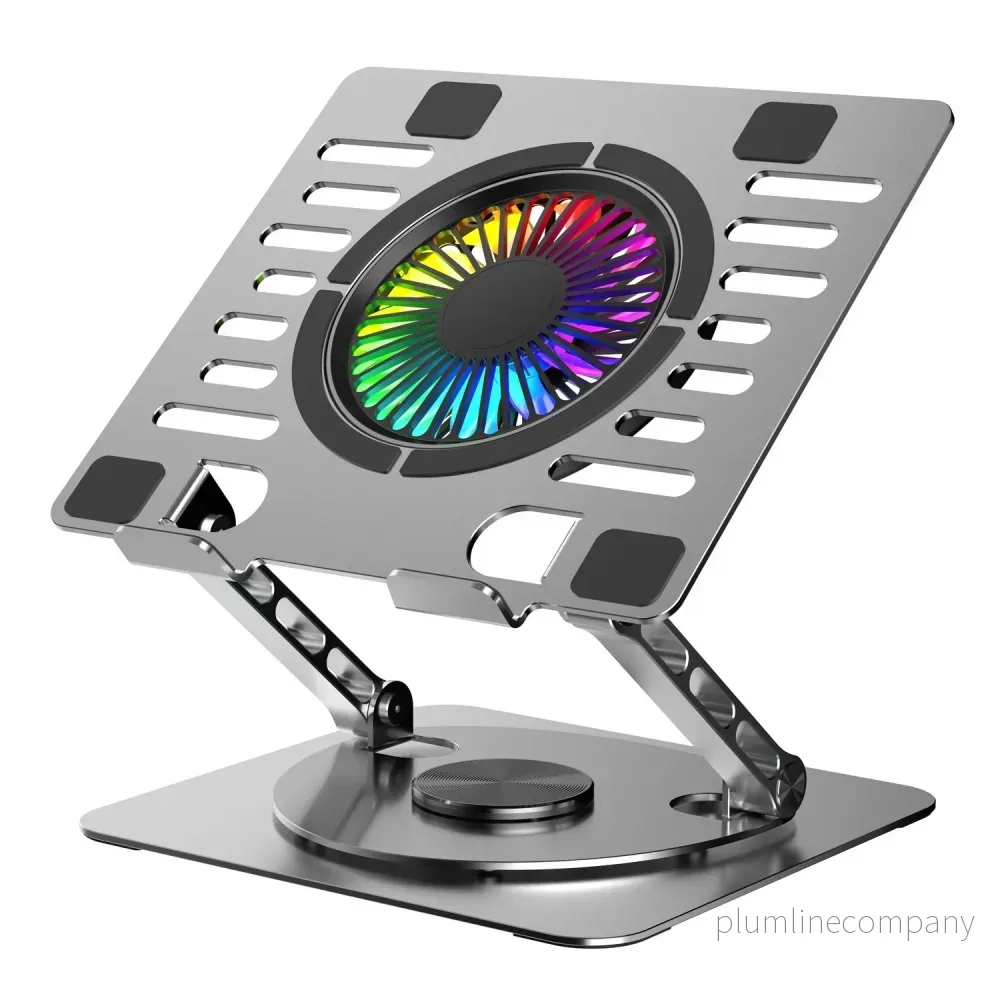 NÖRDIC laptop hållare med RGB fläkt med roterande bas och 2 USB-portar NÖRDIC laptop hållare med RGB fläkt med roterande bas och 2 USB-portar