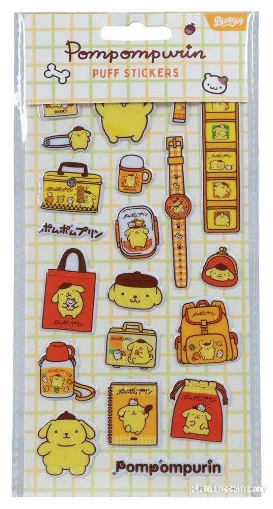 Sanrio Klistermärke Set Pompompurin Sanrio Klistermärke Set Pompompurin