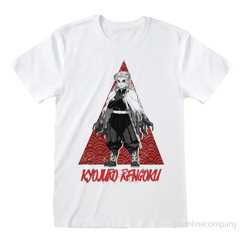 Demon Slayer T-Shirt Rengoku Tri – Högkvalitativ och Officiell Demon Slayer T-Shirt Rengoku Tri – Högkvalitativ och Officiell