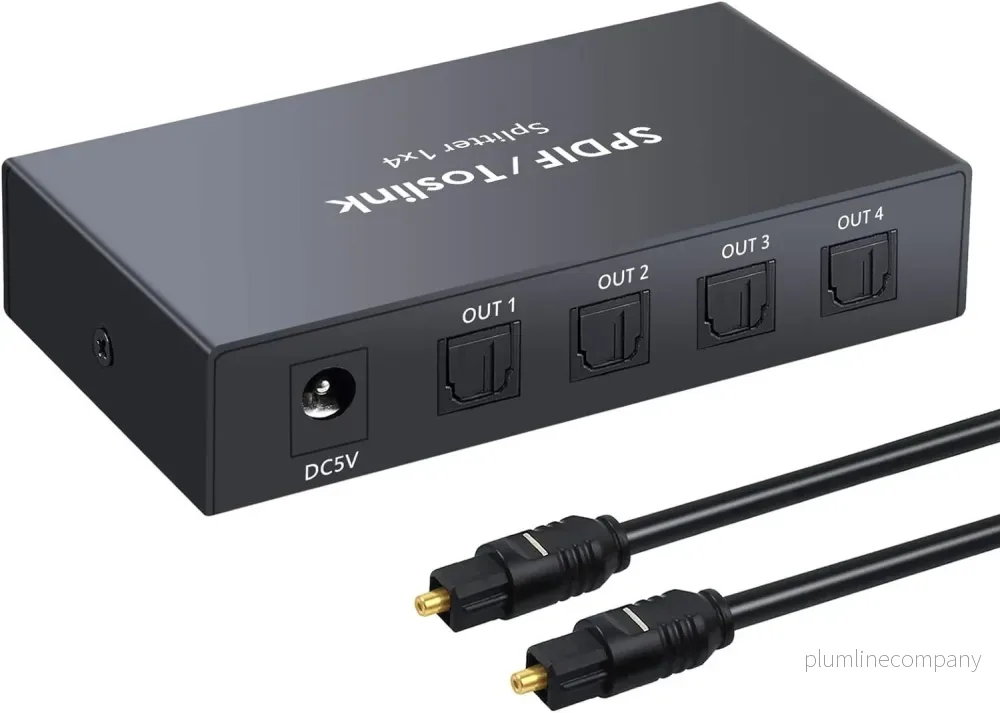 NÖRDIC Optisk S/PDIF Toslink 1 till 4 Splitter 192kHz NÖRDIC Optisk S/PDIF Toslink 1 till 4 Splitter 192kHz