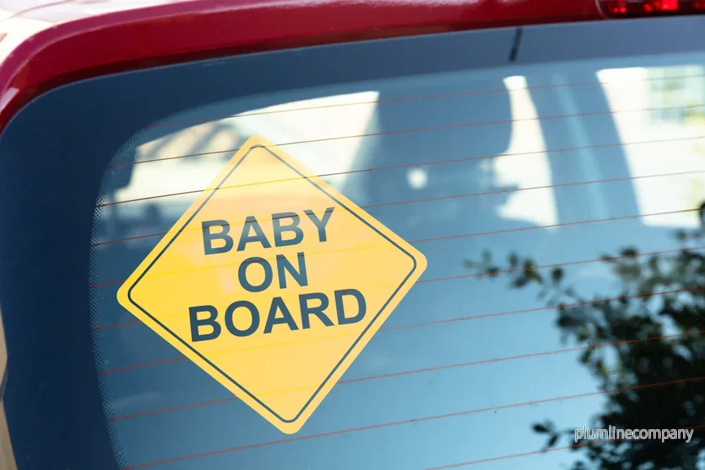 Baby On Board Skylt + Sugpropp