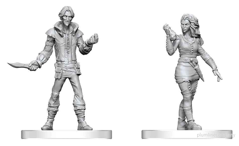 Pathfinder Battles Deep Cuts omålade miniatyrer Thief & Pickpocket 14 cm
