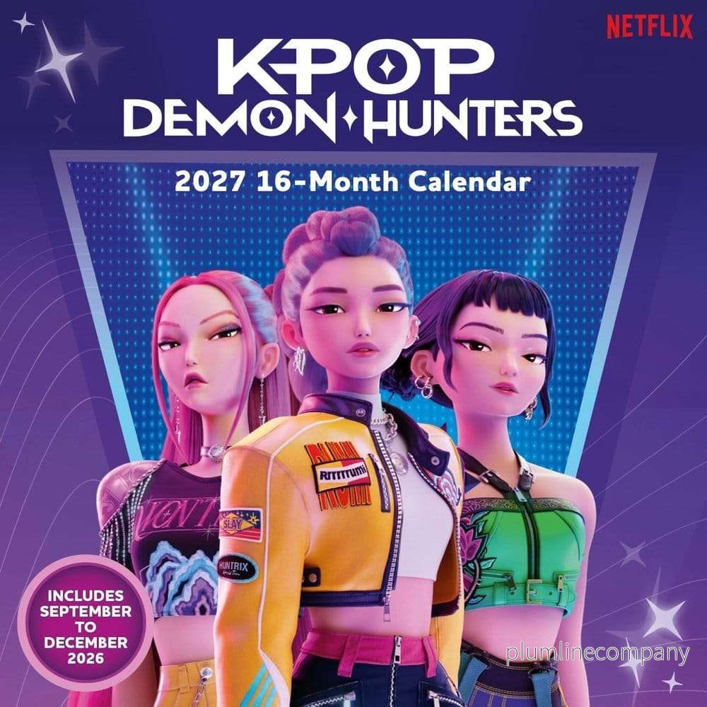 KPop Demon Hunters (2027) fyrkantig väggkalender 30 x 30 cm KPop Demon Hunters (2027) fyrkantig väggkalender 30 x 30 cm