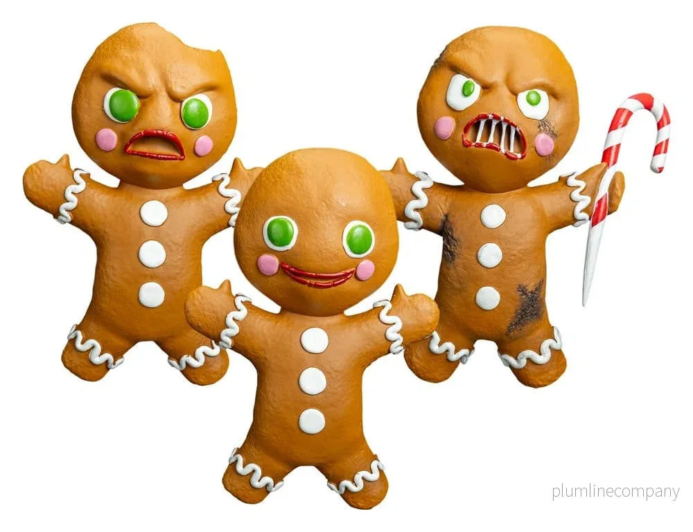 Krampus Prop Repliker 3-Pack Pepparkaksgubbar