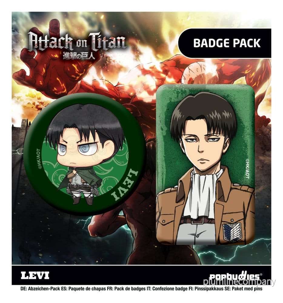 Attack on Titan Badges 2-Pack Levi Attack on Titan Badges 2-Pack Levi