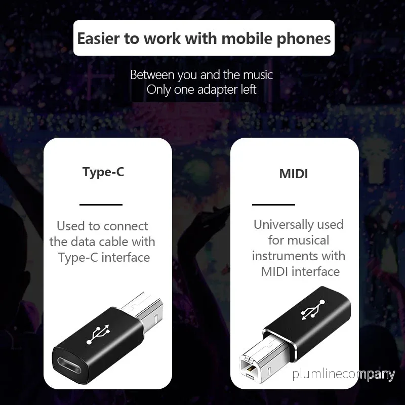 NÖRDIC USB-C till USB B adapter för skrivare och MIDI enheter Stödjer Data Synk - Bild 3