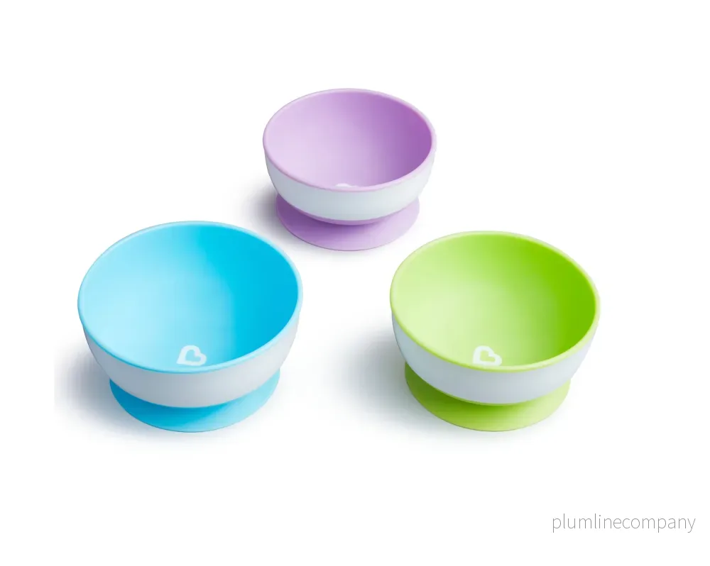 3-pack Suction Bowls