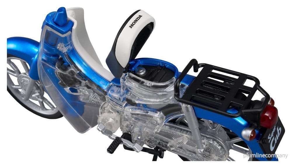 Honda Kaitanics Plastic Model Kit Super Cub 110 Glint Wave Blue Metallic - Bild 2