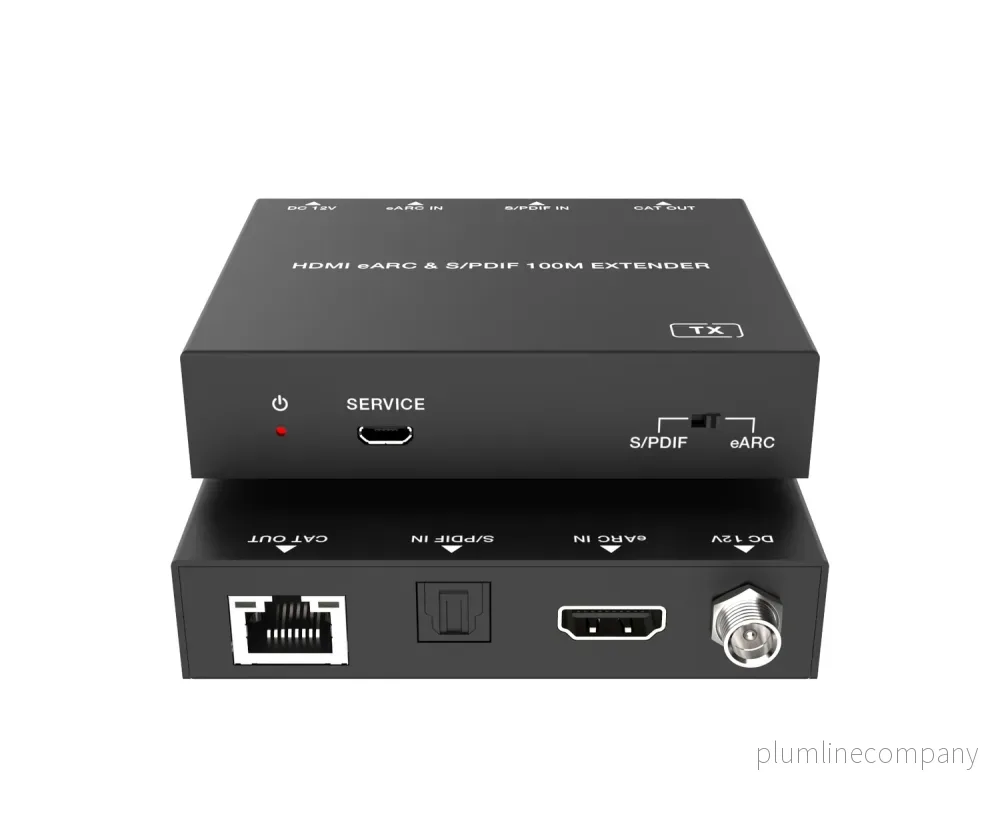 NÖRDIC HDMI eARC SPDIF Ljud-förlängare över CAT6-kabel 100m NÖRDIC HDMI eARC SPDIF Ljud-förlängare över CAT6-kabel 100m