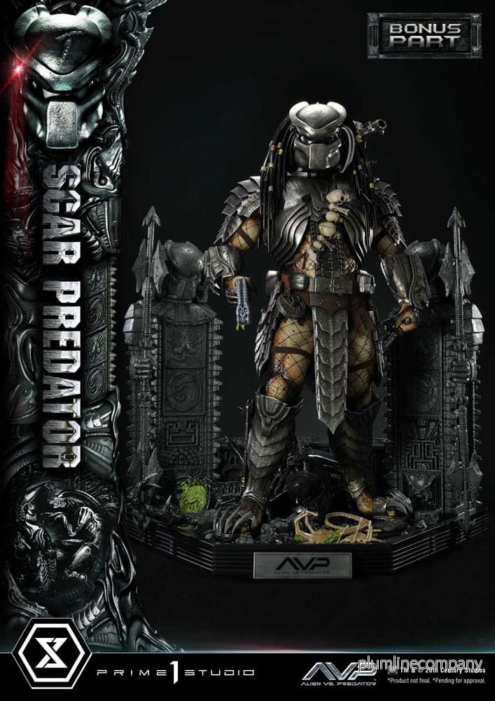 Alien vs. Predator Museum Masterline Series-staty 1/3 Scar Predator Deluxe Bonus Version 93 cm Alien vs. Predator Museum Masterline Series-staty 1/3 Scar Predator Deluxe Bonus Version 93 cm
