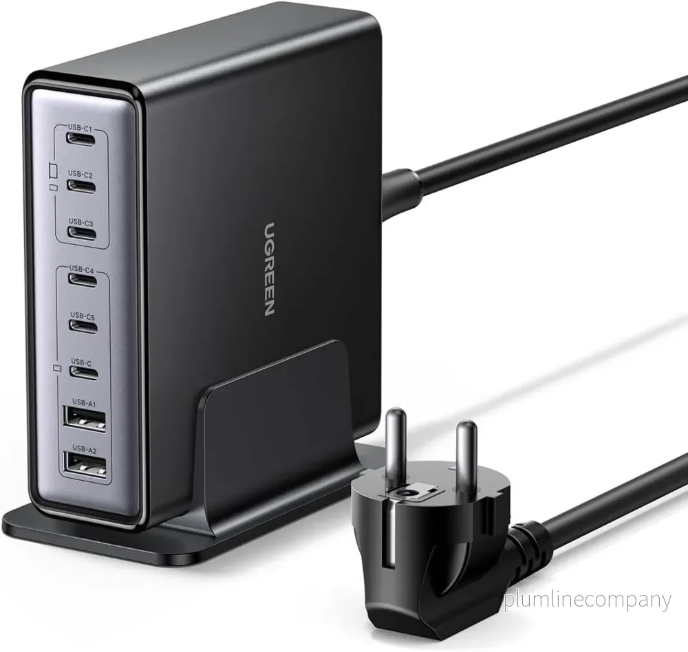 UGREEN Nexode 200W GaN USB C Laddningsstation, 8-Ports Bords Laddare med PD 100W UGREEN Nexode 200W GaN USB C Laddningsstation, 8-Ports Bords Laddare med PD 100W