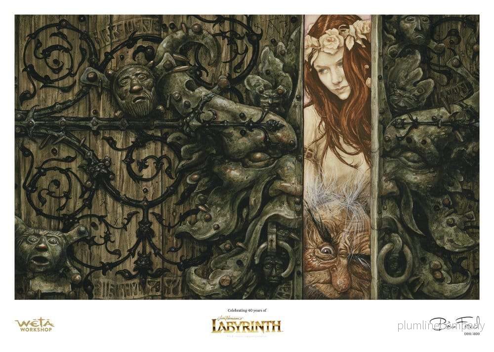 Labyrinth (1986) tryckt konst Sarah and Hoggle Navigate the Labyrinth Limited Edition 30 cm Labyrinth (1986) tryckt konst Sarah and Hoggle Navigate the Labyrinth Limited Edition 30 cm
