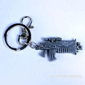 Warhammer 40K Metal Bolter Nyckelring med Metallic Finish - Bild 2