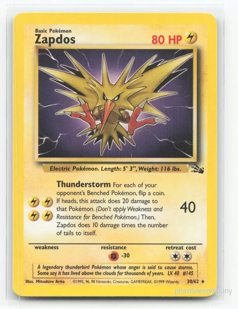 Zapdos 30/62 – Fossil Zapdos 30/62 – Fossil