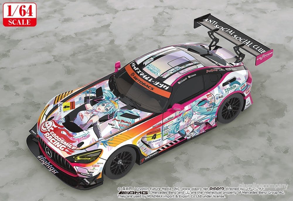 Hatsune Miku GT-projekt Fordon 1/64 Hatsune Miku AMG 2021 SUPER GT Runda 5 Version 7 cm - Bild 2