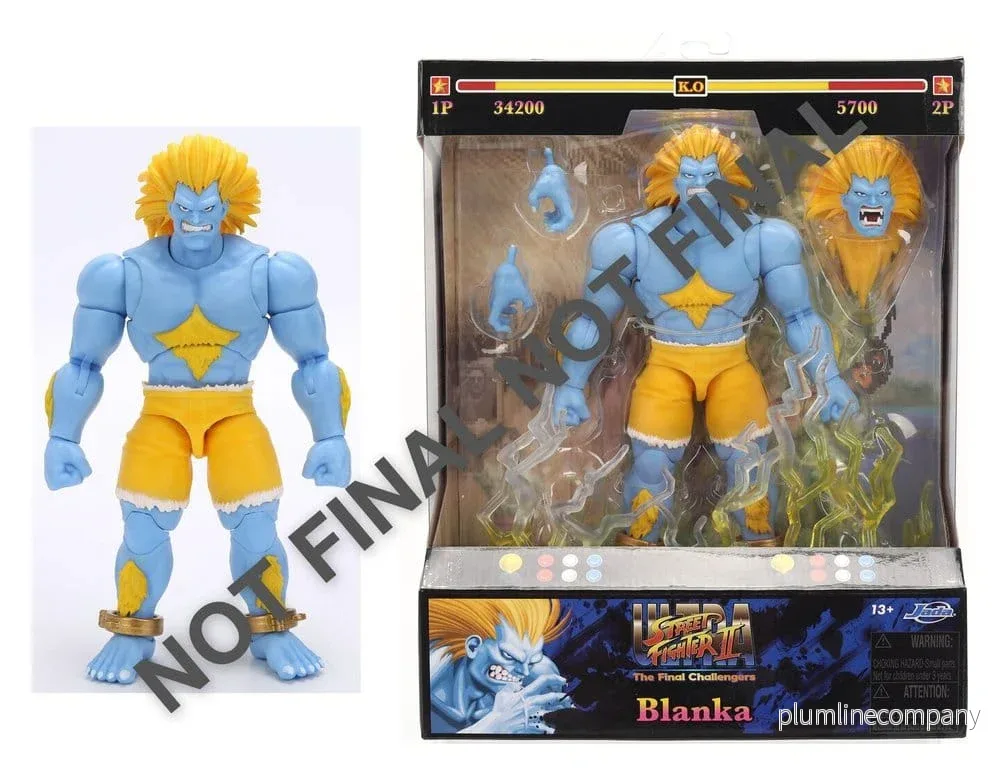 Street Fighter II Actionfigur Blanka P2, cirka 19 cm hög