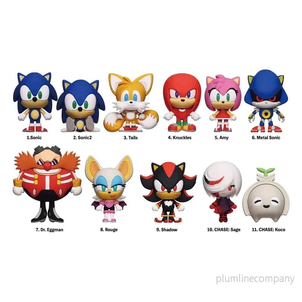 Sonic - Hedgehog 3D PVC Väska Clips Display (24 Stycken) - Bild 2