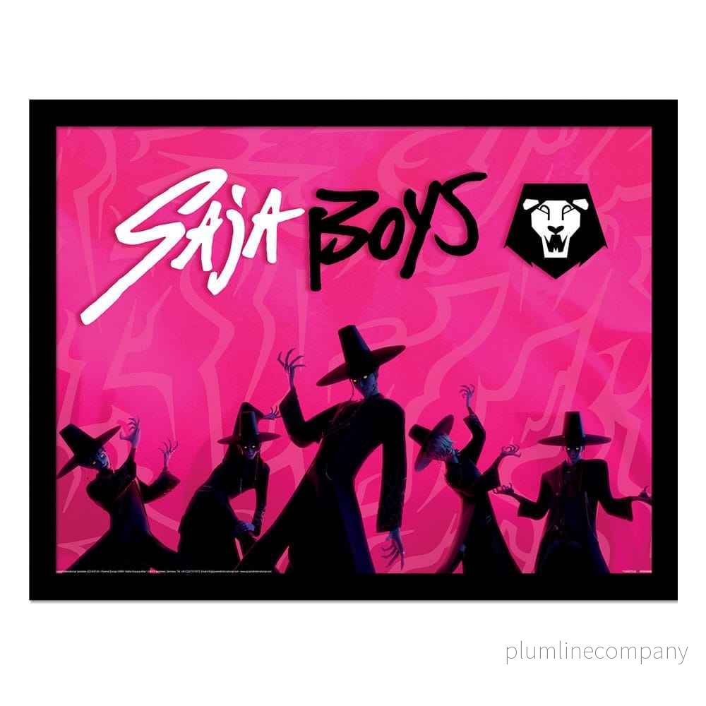 KPop Demonjägare Samlarutgåva Inramad Affisch Saja Boys Idol KPop Demonjägare Samlarutgåva Inramad Affisch Saja Boys Idol